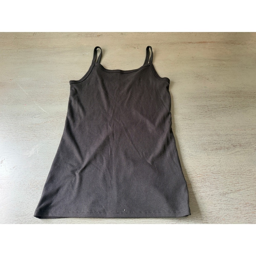 No Boundaries Gray Ribbed Knit Tank Top Scoop Neck Sleeveless Size M 7-9
